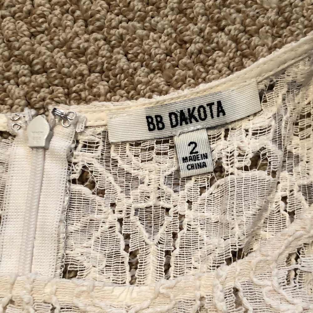 NWOT BB Dakota Knit/Lace Sundress - Ivory • Size 2 - Picture 4 of 7
